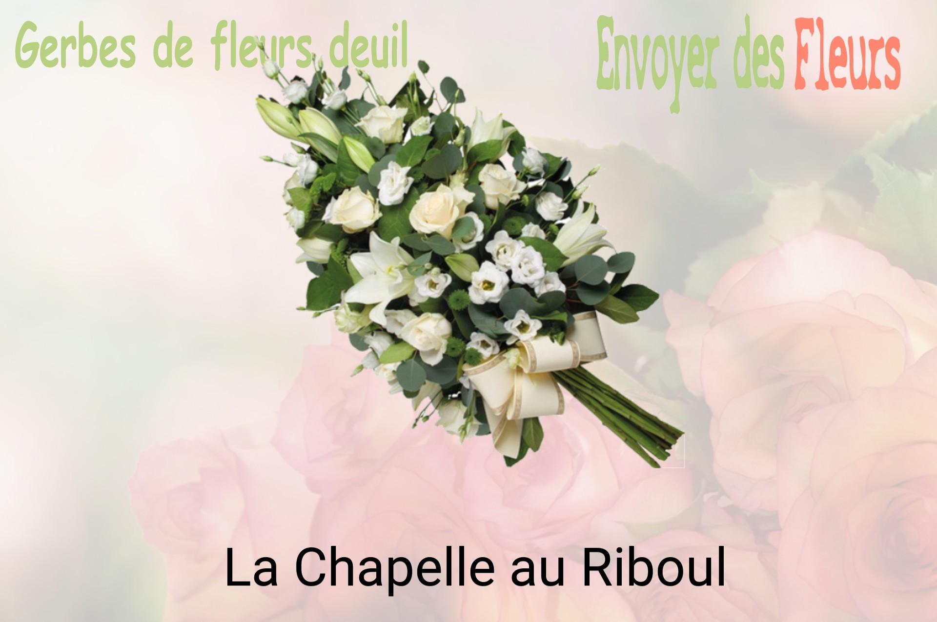 Gerbe de fleurs de deuil livrée à La Chapelle-au-Riboul